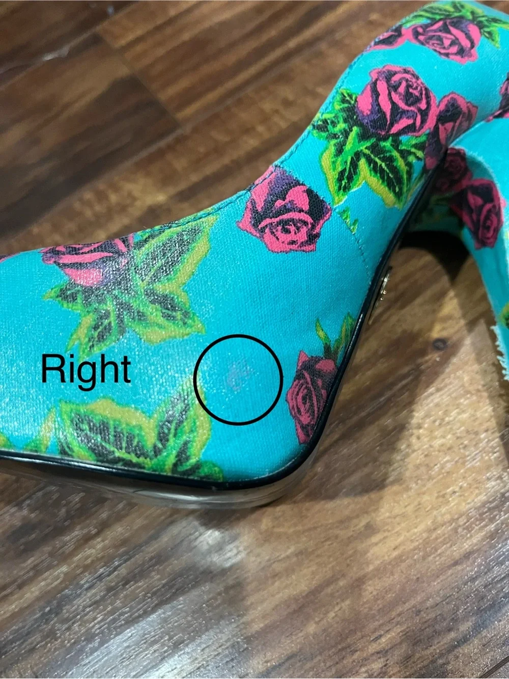 Betsey Johnson Meeva Turquoise Rose Platform Pumps Heels Size 7